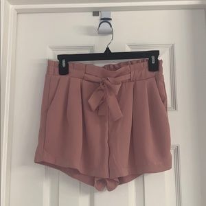 Pink flowy shorts